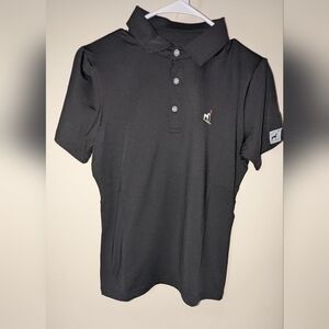 Women's Golf Pickleball Shirt Large Moisture Wicking SPF 30 Proud 90 NWOT Black